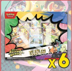 Pokemon Ascended Heroes First Partner DELUXE PIN COLLECTION CASE Sealed 6 ct - Image 1