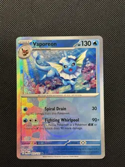 Pokemon Prismatic Evolutions - Vaporeon - 022/131 - Reverse Pokeball - M/NM - Image 2