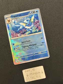 Pokemon Prismatic Evolutions - Vaporeon - 022/131 - Reverse Pokeball - M/NM - Image 3