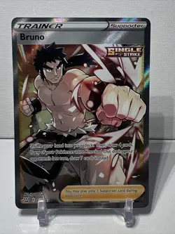 Bruno Sword & Shield Battle Styles 158/163 Holo Full Art Pokemon TCG (NM) - Image 1