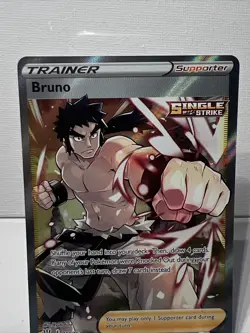Bruno Sword & Shield Battle Styles 158/163 Holo Full Art Pokemon TCG (NM) - Image 4