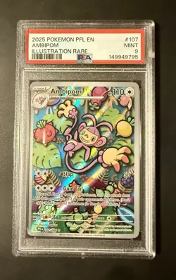 AMBIPOM 107 (2025) POKEMON PFL EN-PHANTASMAL FLAMES | ILLUSTRATION RARE - PSA 9 - Image 3