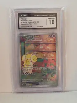 CGC 10 GEM MINT Fidough 213/198 Scarlet & Violet Illustration Rare Holo Pokemon - Image 1