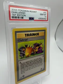 Pokemon Challenge! Team Rocket 1st Edition Trainer #74/82 PSA 10 2000 POP 115 - Image 3