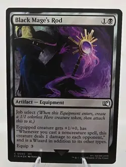 Black Mage's Rod MTG Final Fantasy Foil - Image 1