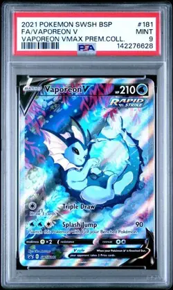 SEQUENTIAL PSA 9 VAPOREON V SWSH181 VMAX SWSH182 BLACK STAR PROMO POKEMON MINT - Image 2