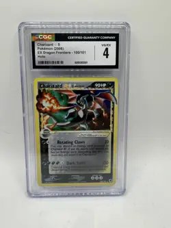 Pokemon Gold Star Charizard EX Dragon Frontiers Holo Ultra Rare 100/101 CGC 4 E… - Image 1