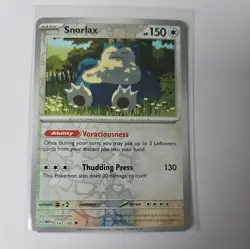 Pokemon TCG 151 Reverse Holographic Snorlax 143/165 Near Mint - Image 1