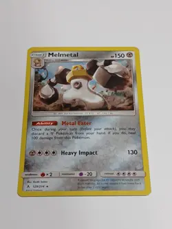 Pokemon Melmetal 129/214 Holo Rare Unbroken Bonds - Image 1