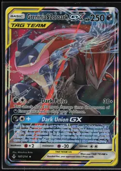 Pokemon TCG Greninja & Zoroark GX #107/214 SM - Unbroken Bonds - Image 1
