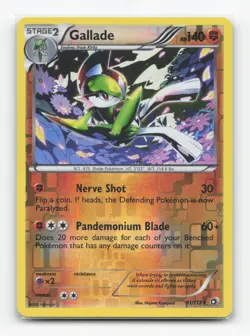 Pokemon TCG - Gallade 81/113 LP Rare Legendary Treasures Reverse Holo - Image 1