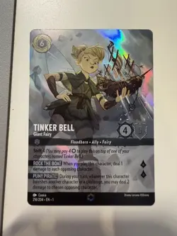 Disney Lorcana TCG Enchanted Tinker Bell Giant Fairy 216/204 First Chapter - Image 1