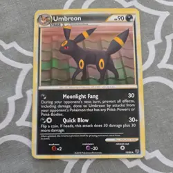 Umbreon 10/90 Pokemon card Undaunted Regular Rare Card (NON HOLO) - Image 1