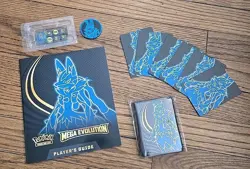 Pokemon Mega Evolution Player’s Guide + Card Sleeves + Dice & Coin Bundle NEW - Image 1