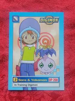 Digimon Trading Card Animated Series 1 Sora & Yokomon 6 of 34 - Image 1