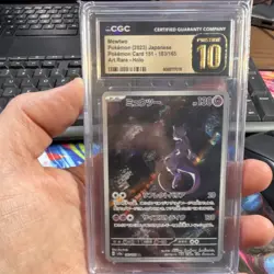 Mewtwo Pokemon TCG Card 151 Art Rare Holo 183/165 Japanese CGC Pristine 10 2023 - Image 1