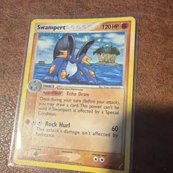 Pokemon Swampert EX Crystal Guardians Holo Card 27/100 English - Image 3