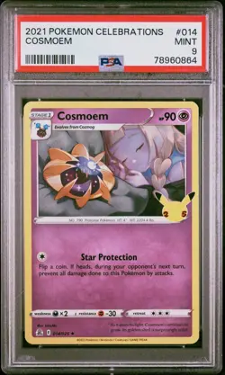 2021 Pokemon Celebrations | Cosmoem Holo #014/025 | PSA 9 - Image 1