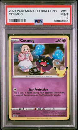 2021 Pokemon Celebrations | Cosmog Holo #013/025 | PSA 9 - Image 1
