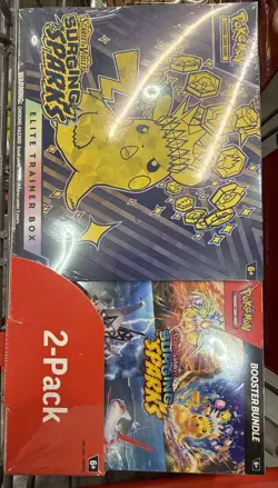 Pokemon Surging Sparks ETB & Booster Bundle Costco 2-pack Factory Sealed - Image 2