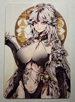SEXY HEROINE WAIFU Ningguang GENSHIN IMPACT ACG PREMIUM HOLOFOIL CARD NM - Image 2