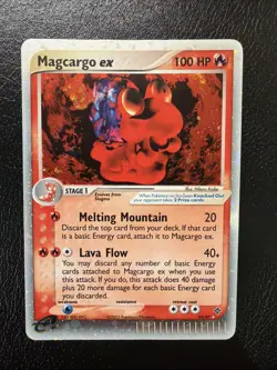Magcargo ex 95/97 Dragon Holo Ultra Rare Pokemon TCG With Swirl🌀 HP/DMG - Image 1