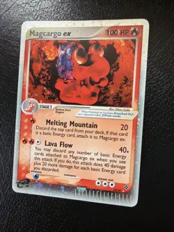 Magcargo ex 95/97 Dragon Holo Ultra Rare Pokemon TCG With Swirl🌀 HP/DMG - Image 4