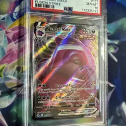2021 POKEMON SWORD & SHIELD FUSION STRIKE #157 FULL ART/GENGAR VMAX PSA 10 - Image 3