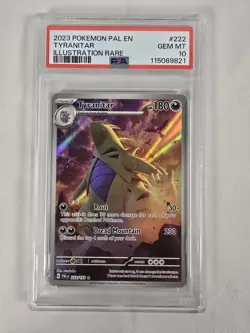 Pokemon Tyranitar Paldea Evolved Illustration Rare #222 PSA 10 - Image 1