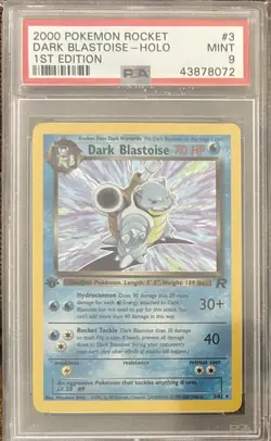 2000 Pokemon Rocket 1st Edition Dark Blastoise - Holo #3 PSA Mint 9 - Image 1