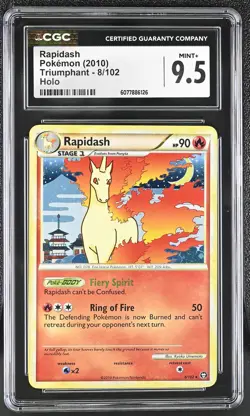2010 Pokemon Triumphant Holo Rapidash #8/102 CGC 9.5 - Image 1