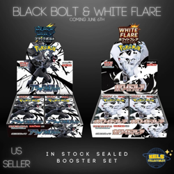 Black Bolt & White Flare Booster Box Set Sealed In Stock Pokemon SV11W SV11B - Image 1