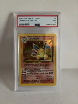 1999 Pokemon Base Set Charizard #4/102 Holo Rare PSA 7 NM - Image 1