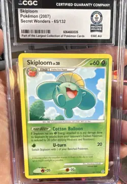 Skiploom Pokemon TCG Secret Wonders 65/132 CGC World Record 1 of 1 2007 Vintage - Image 1