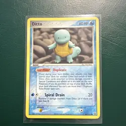 Pokemon Ditto (Squirtle) 64/113 Common EX Delta Species 2005 Basic 60 HP - Image 1