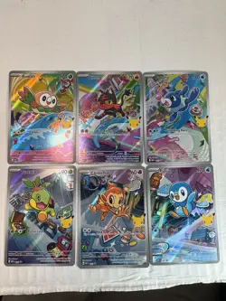 Pokemon First Partner Illustration Collection Series 1 Gen 4 & 7 Alola Sinnoh NM - Image 1