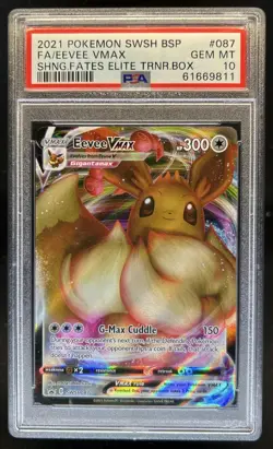 2021 Pokemon SWSH Black Star Promos Eevee VM #SWSH087 PSA 10 GEM MINT - Image 1