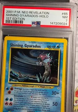 Pokemon Shining Gyarados Neo Revelation 65/64 Secret Rare Holo PSA 7 ERROR LABEL - Image 3