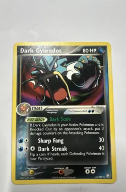 Pokemon TCG Dark Gyarados EX Team Rocket Returns 36/109 Regular Uncommon - Image 1