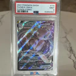 Pokemon 2021 SWSH Full Art FA/MEW VMAX Fusion Strike #114/264 PSA 9 - Image 2
