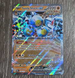Pokemon Sandy Shocks ex Ancient Full Art Holo 056/131 Sv: Prismatic Evolutions - Image 1