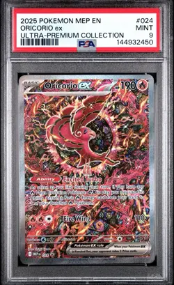 2025 POKEMON MEP ULTRA-PREMIUM COLLECTION #024 ORICORIO EX PSA 9 - Image 1