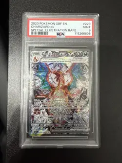 Pokemon TCG Charizard EX Sir PSA 9 Graded, Obsidian Flames 223/197 - Image 1