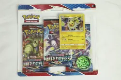 Pokemon TCG Sword & Shield Battle Styles Blister Pack w 3 Booster Packs Jolteon - Image 1