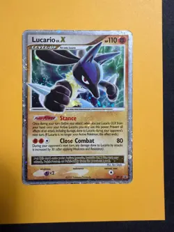 Pokemon TCG 2007 Lucario LV.X DP12 Pokemon Promos Promo Holo Level-Up HP Swirl - Image 1