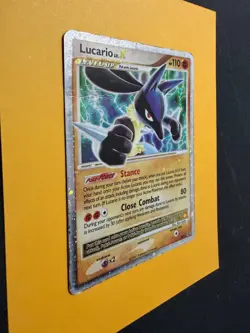 Pokemon TCG 2007 Lucario LV.X DP12 Pokemon Promos Promo Holo Level-Up HP Swirl - Image 3