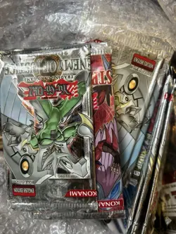Vintage Giant Yu-Gi-Oh Opened Product Lot Mixed Packs, Blisters Blue Eye White - Image 2