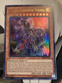 Yugioh! Ultimate Conductor Tyranno - Unlimited Ed Ultra Rare - SR04-EN001 - LP - Image 1
