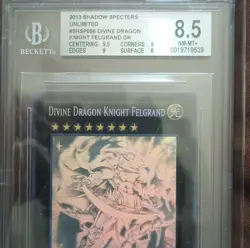 POP 2 Konami Divine Dragon Knight Felgrand SHSP-EN056 Ghost Rare Beckett 8.5 - Image 1