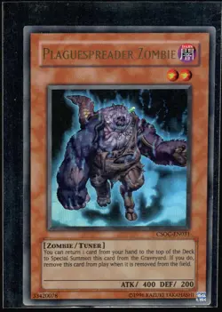 Yugioh Plaguespreader Zombie Csoc Ultra Rare Lp - Image 1